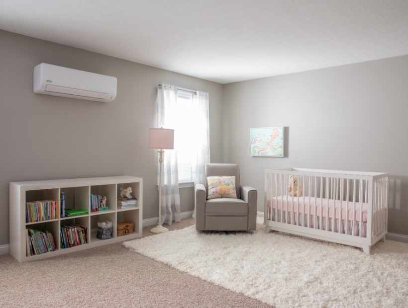 Baby Gets Cozy Nursery With Mini Split In Churchville, PA Split-Level